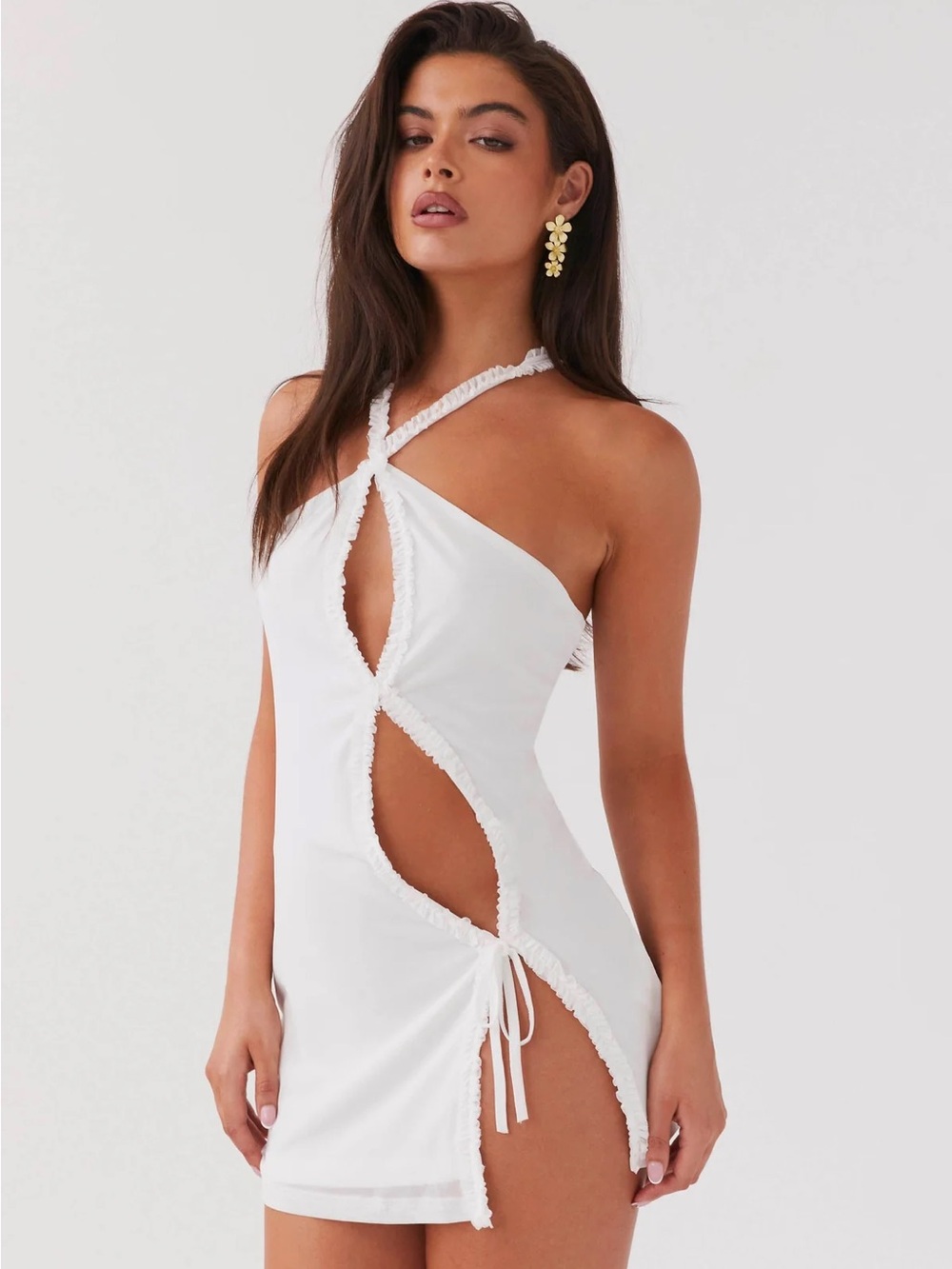 Midnight Rhapsody Ruffle Mini Dress-
Peppermayo - Picture 4 of 4